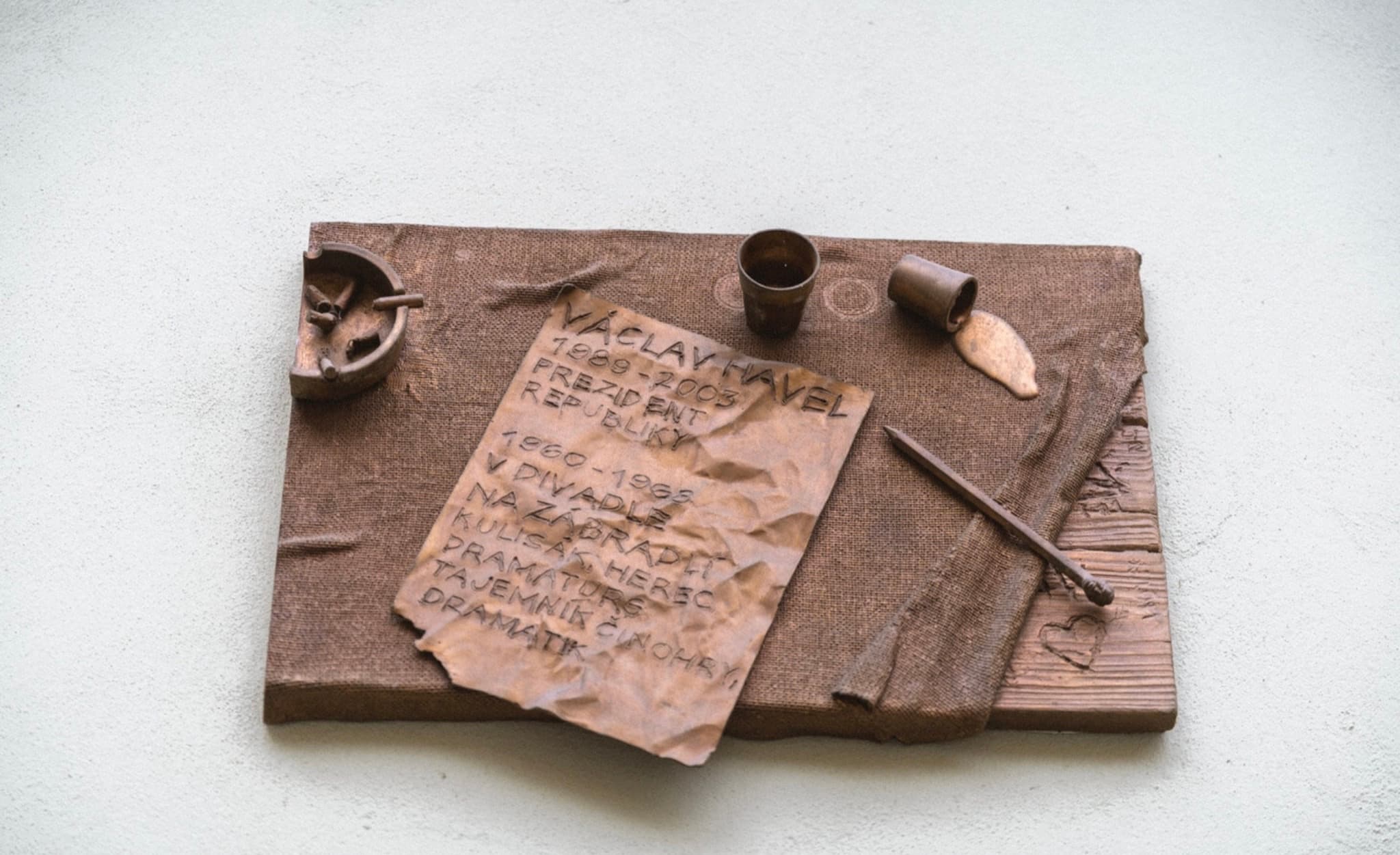 Plaque in tribute to Václav Havel